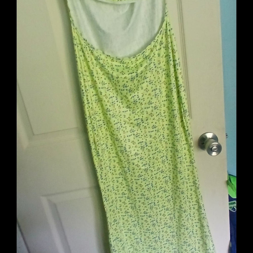 Vibrant Green Floral Dress